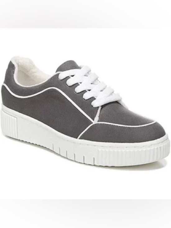 SOUL Naturalizer Shoes - Soul by Naturalizer Platform Tia-Laces Sneakers in Graphite Gray & White Size 7